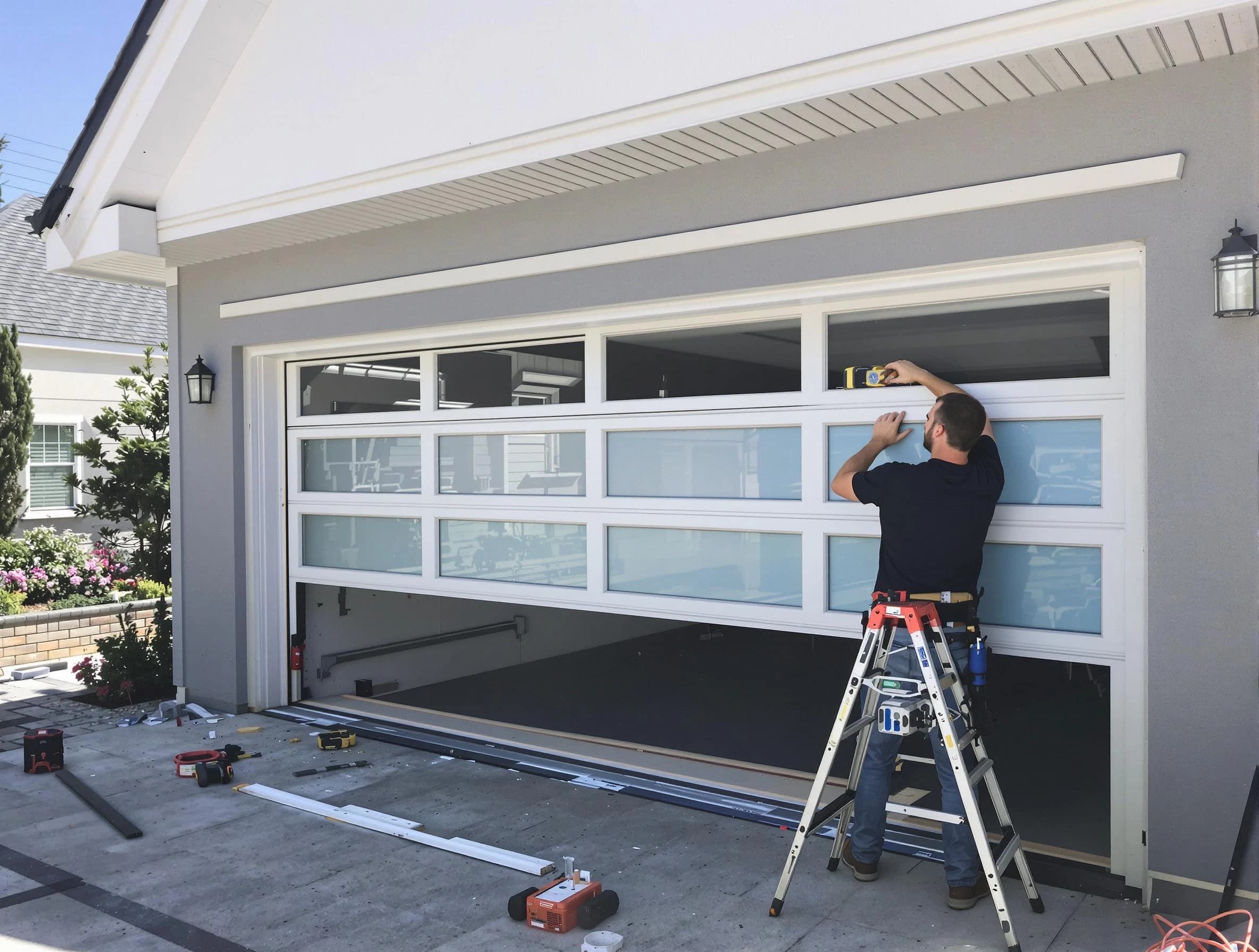 West Bountiful Garage Door Repair team performing garage door replacement in West Bountiful