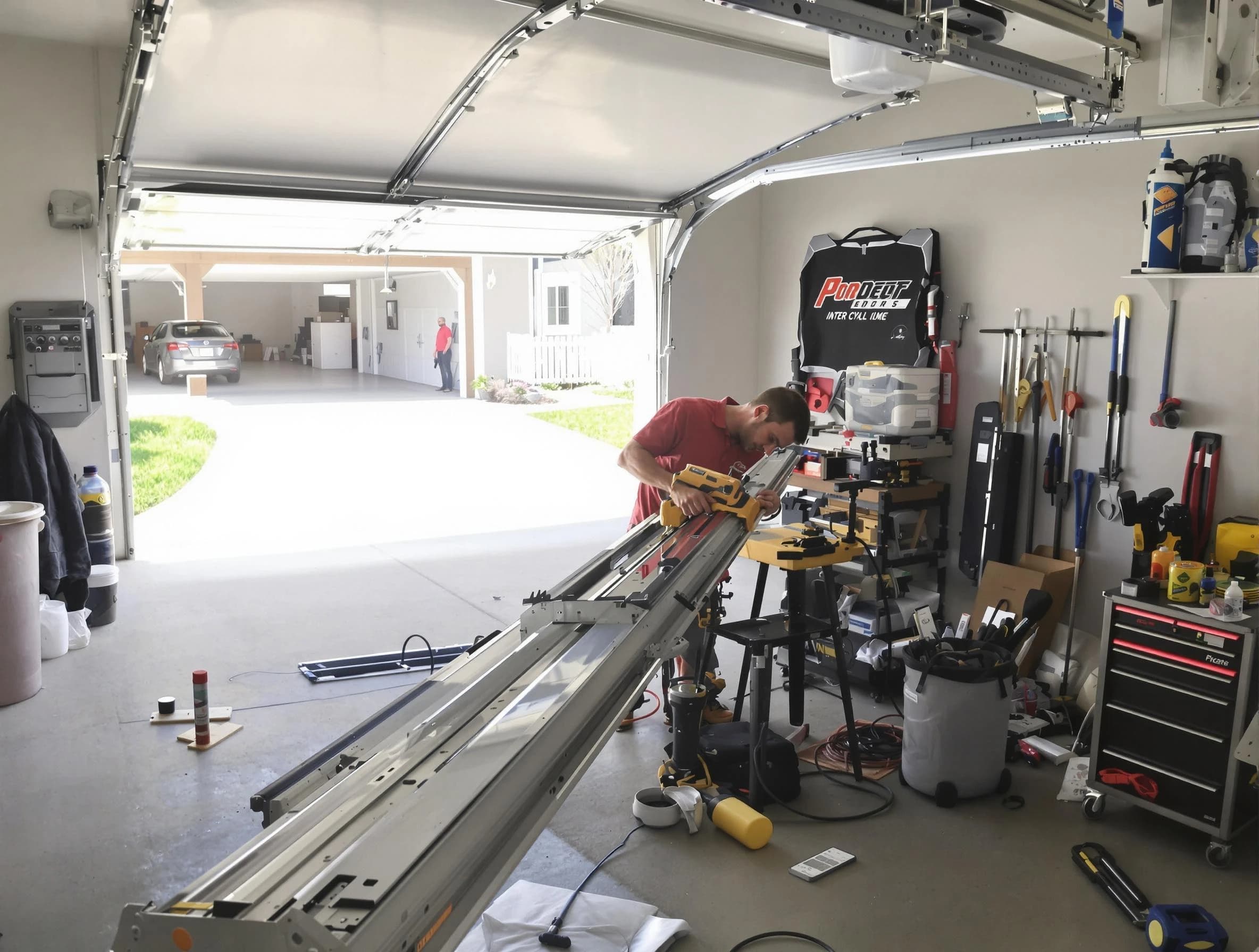 West Bountiful Garage Door Repair expert performing track repair in West Bountiful