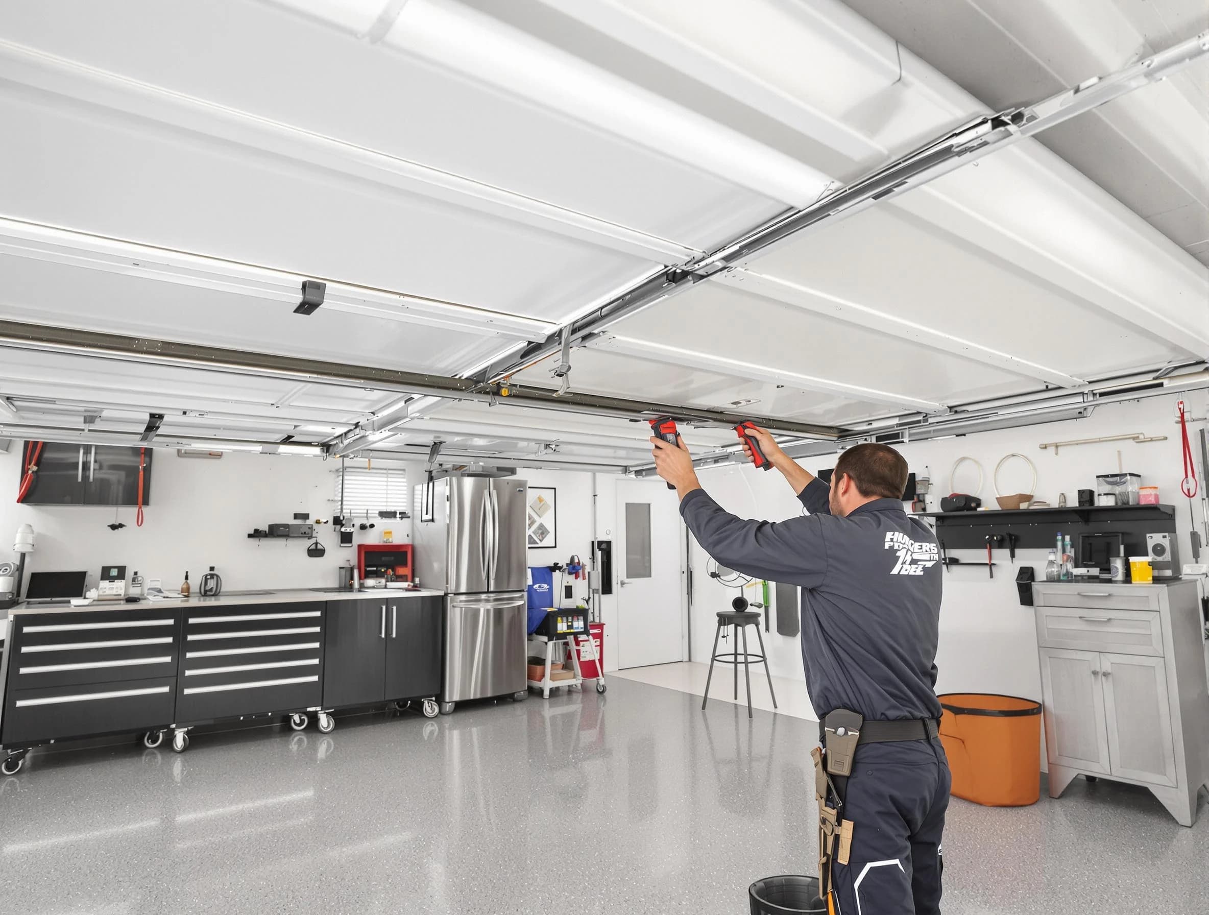 Overhead garage door repair service by West Bountiful Garage Door Repair in West Bountiful