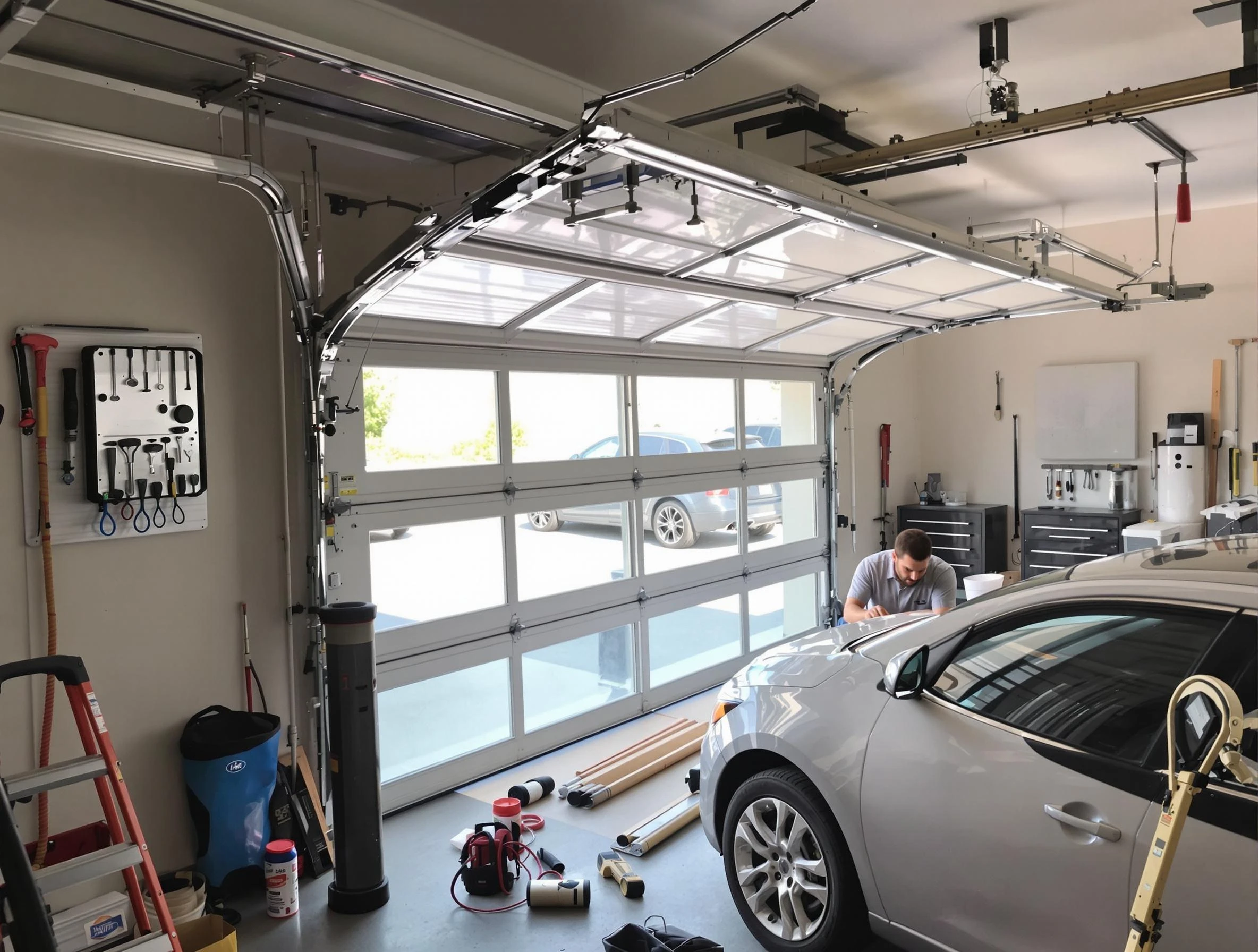 Garage door noise reduction service by West Bountiful Garage Door Repair in West Bountiful